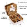 Parima Travel Jewelry Box for Girls Women, Jewelry Organizer Box | Personalized Jewelry Boxes for Women Girls Jewelry Box | Necklace Earrings Ring Box - Letter J, White view 3