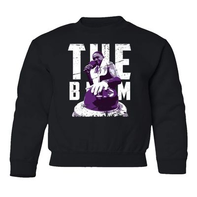 DeAaron Beam Basketball Star Sacramento Fans Youth Crewneck Sweatshirt (Black, Youth Large)