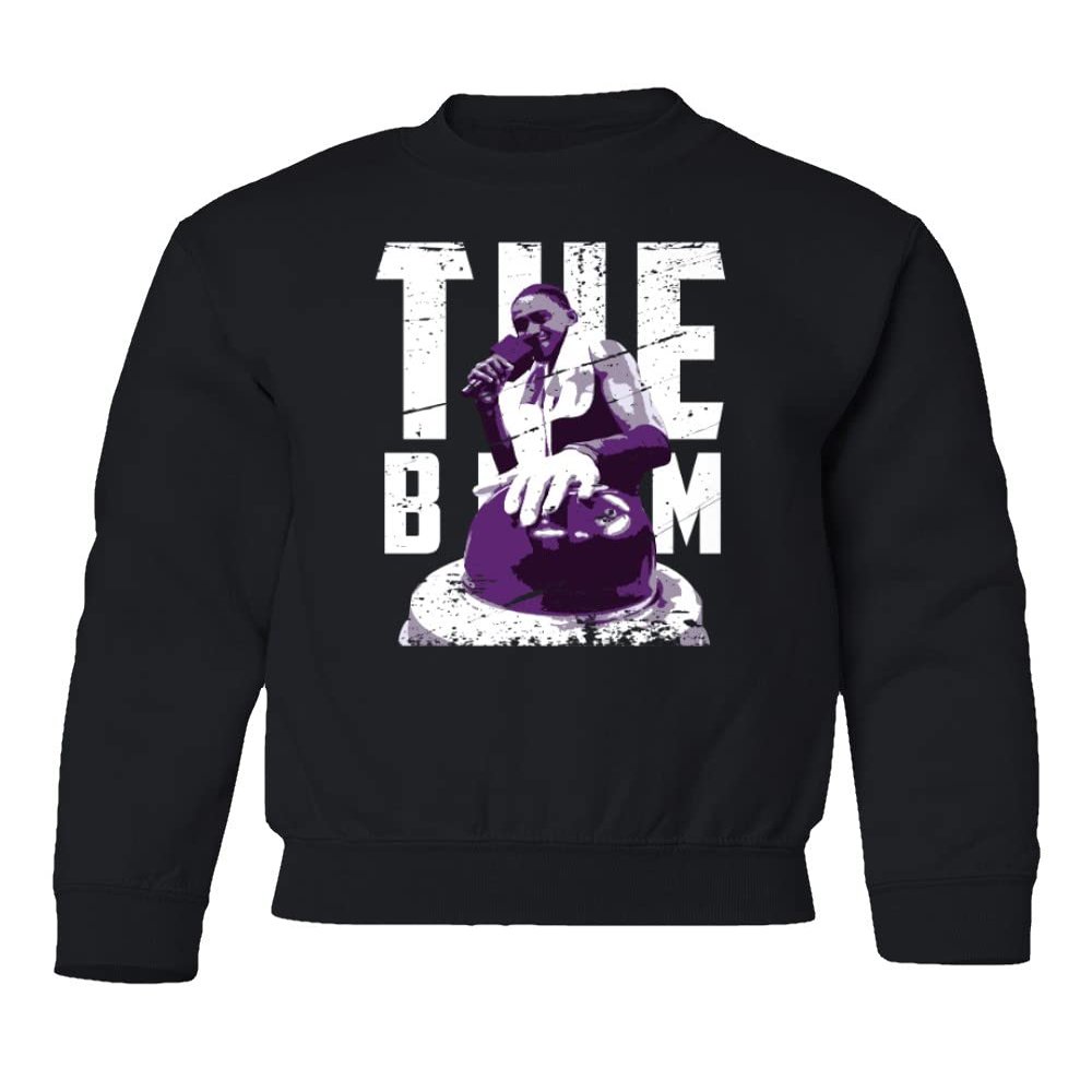 DeAaron Beam Basketball Star Sacramento Fans Youth Crewneck Sweatshirt (Black, Youth Large)