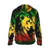 Jamaican Lion Flag Unisex Full Zip-Up Sun Protection Hoodie Long Sleeve Jacket Pocket Outdoor Travel Beach -Medium view 3