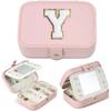 Parima Medium Jewelry Box for Girls, Travel Initial Girls | Organizer Case Mini Box-Initial Y ''Pink view 1