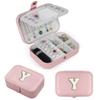 Parima Medium Jewelry Box for Girls, Travel Initial Girls | Organizer Case Mini Box-Initial Y ''Pink view 3