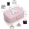 Parima Medium Jewelry Box for Girls, Travel Initial Girls | Organizer Case Mini Box-Initial Y ''Pink view 4