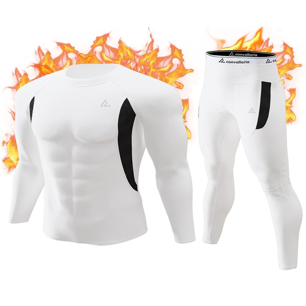 CL Thermal Underwear Long Johns for Men,Hunting Gear Sport Top and Bottom Set Winter Base Layer Long Underwear for Outdoor