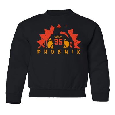 Durant Phoenix Basketball Star Player Youth Crewneck Sweatshirt (Black, Youth Medium)