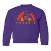 Durant Phoenix Basketball Star Player Youth Crewneck Sweatshirt (Purple, Youth X-Large) view 1