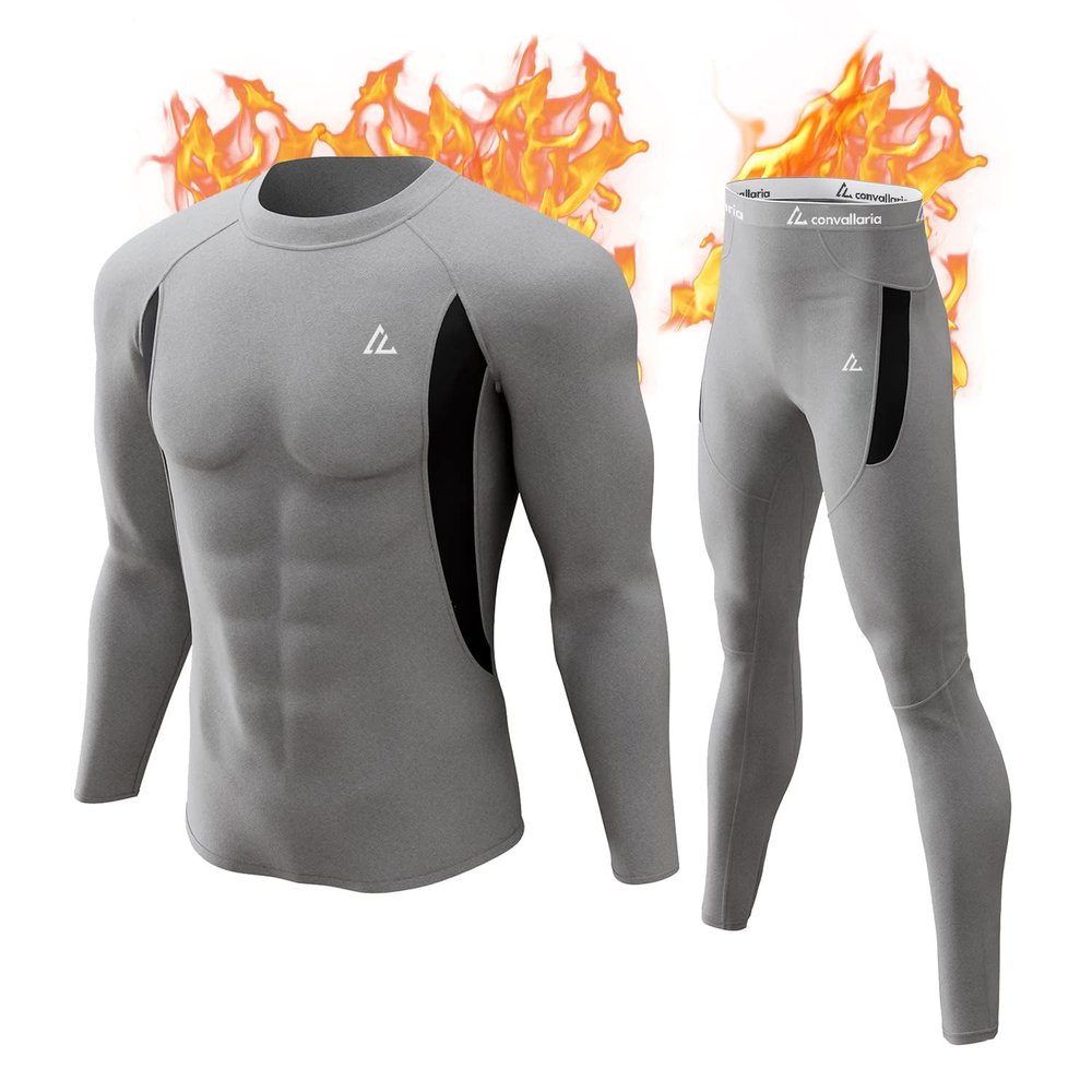 CL Thermal Underwear Long Johns for Men,Hunting Gear Sport Top and Bottom Set Winter Base Layer Long Underwear for Outdoor