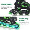 Nattork Blade Roller Skates for Boys with Light Up Wheel,Adjustable Inline Skates for Kids Ages 6-12 6 7 8 9 Children's Outdoor & Indoor, Beginners Green view 3