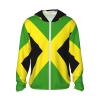 Jamaican Flag Jamaica Unisex Full Zip-Up Sun Protection Hoodie Long Sleeve Jacket Pocket Outdoor Travel Beach -X-Large view 1