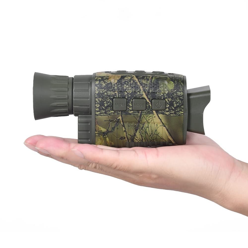 TFECOM Night Vision Monocular Camouflage Infrared Camera, Take Photos and 960P Video, 200m/656ft Long Viewing Range, for Complete Darkness, Hunting, Camping
