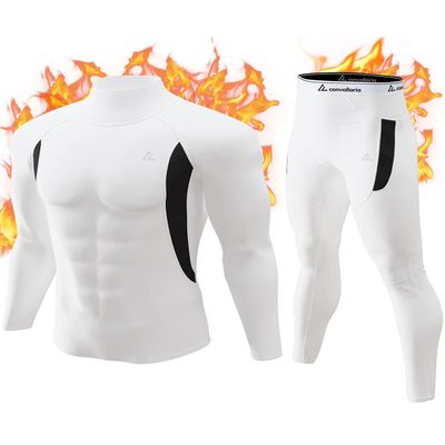 CL Thermal Underwear Long Johns for Men,Hunting Gear Sport Top and Bottom Set Winter Base Layer Long Underwear for Outdoor