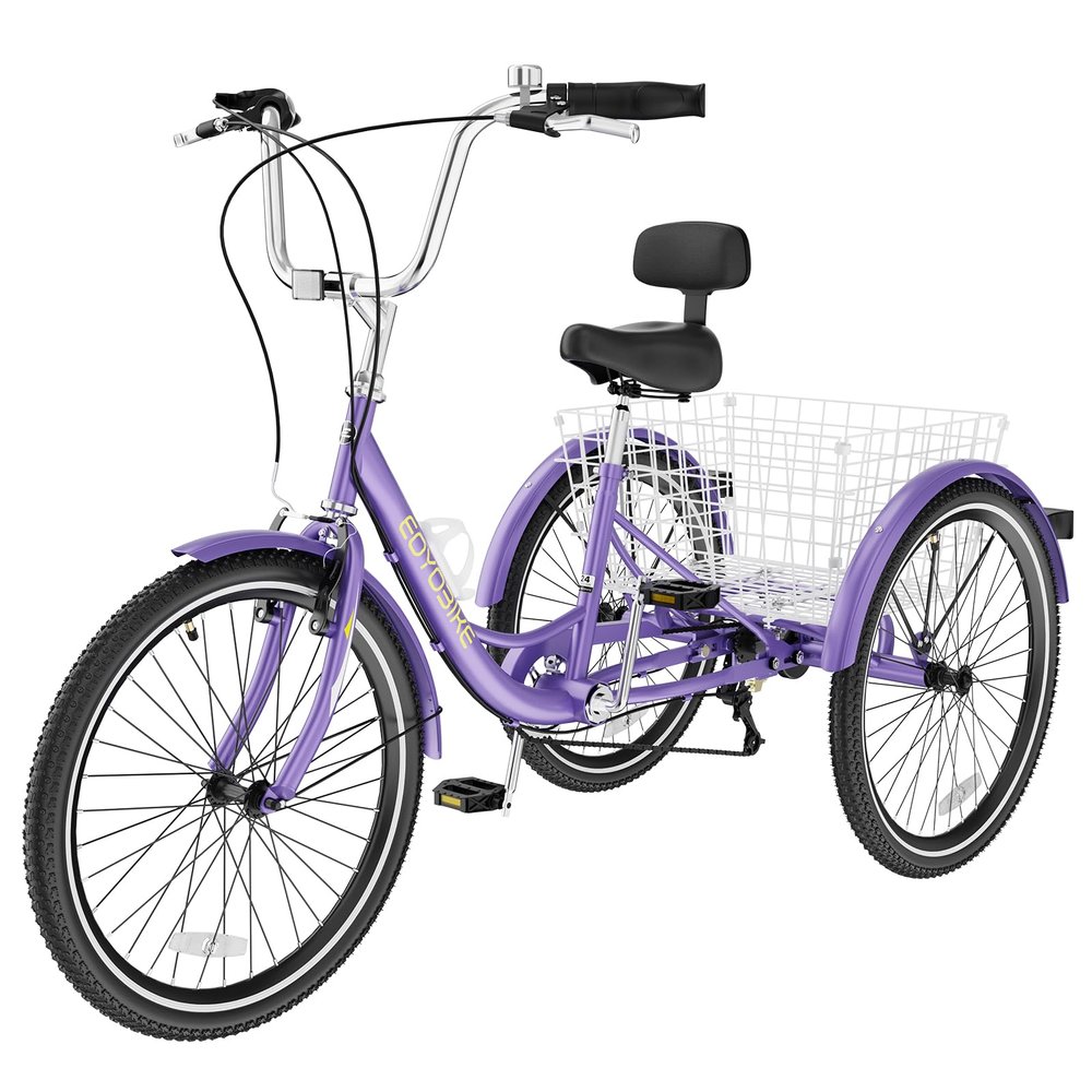 LILYPELLE Adult Tricycles 7 Speed, 3 Wheel Bikes Adult Trikes 20/24/26 inch, Three-Wheeled Bicycles Cruise Trike with Shopping Basket for Seniors, Women, Men