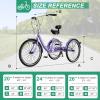 LILYPELLE Adult Tricycles 7 Speed, 3 Wheel Bikes Adult Trikes 20/24/26 inch, Three-Wheeled Bicycles Cruise Trike with Shopping Basket for Seniors, Women, Men view 3