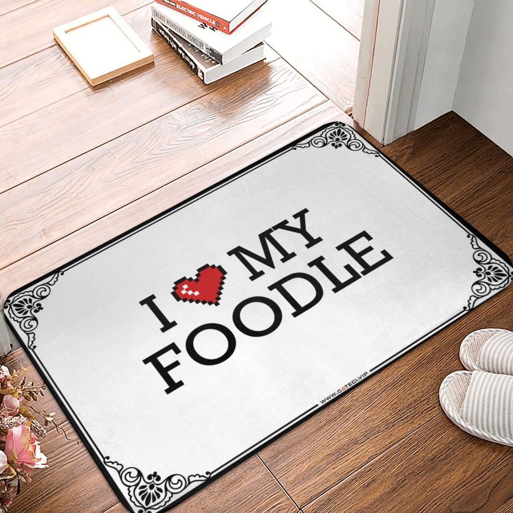 Abipuir Classroom Welcome Mat I Love My Foodle Doormat Retro Rug Summer Welcome Mat (Color : Colour, Size : 65X90CM)