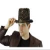 steampunk mad hatter Mad Scientist Top Hat For women Halloween Costume Cosplay Party For Adult (Spider Gold) view 2
