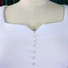 Women's Peplum Bodycon Dress Sexy Sweetheart Neck Short Sleeve Office Work Midi Pencil Dress Ruched Summer Dresses White view 4