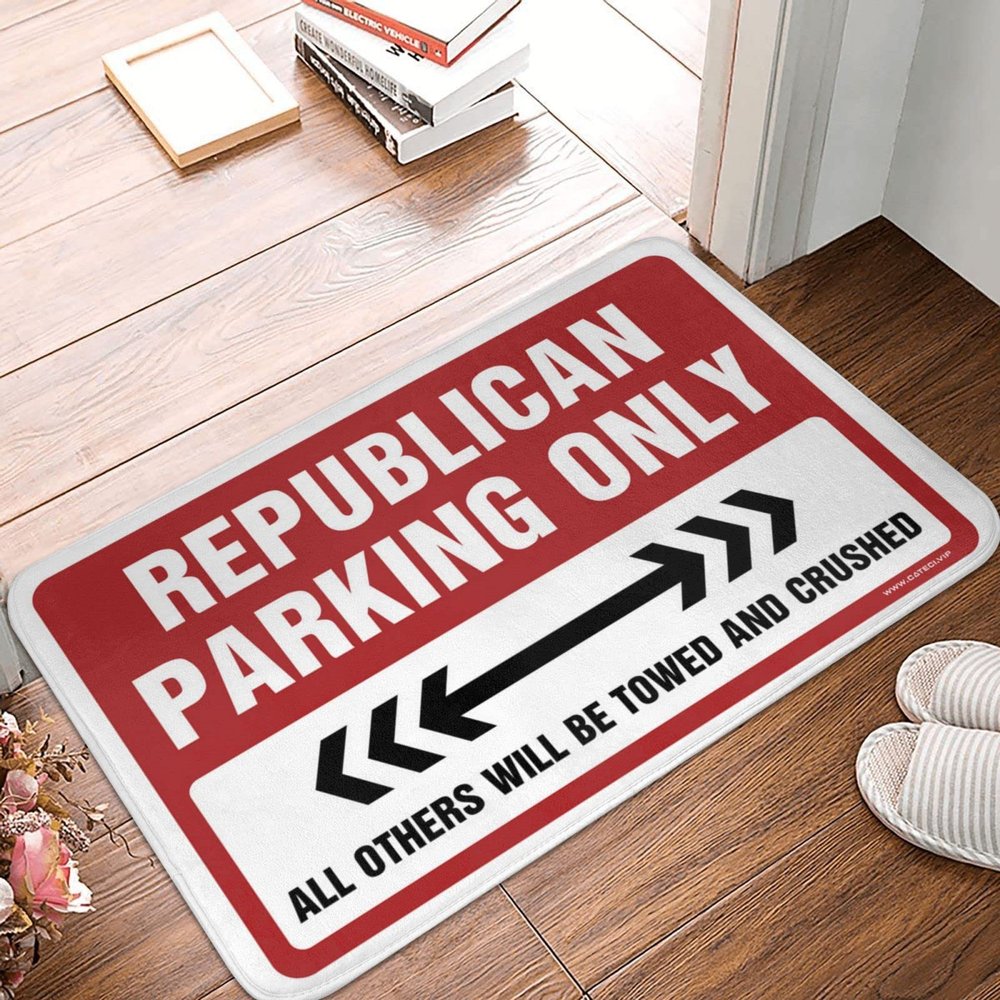 Door Mats Outdoor Funny Republican Parking Only Rug Door Mats Outdoor Funny Fall Kitchen Mat (Size : 65X90CM)