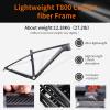 SAVADECK Carbon Fiber Mountain Bike, Dual Disc Brake Axle Thru Adventure Mountain Bike with Shimano CUES U6000 11 Speed Shift Groupset, 27.5/29 inch MTB Bicycle for Adult. view 2