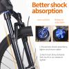 SAVADECK Carbon Fiber Mountain Bike, Dual Disc Brake Axle Thru Adventure Mountain Bike with Shimano CUES U6000 11 Speed Shift Groupset, 27.5/29 inch MTB Bicycle for Adult. view 4