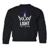 The Beam Sacramento Crown Basketball Winning Symbol Youth Crewneck Sweatshirt (Black, Youth Small) view 1