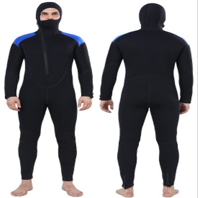 DEHAI 5mm Wetsuit Mens Neoprene Diving Wet Suits Long Sleeve Back Zipper Full Body Thermal Swimsuit in Cold Water Keep Warm for Swimming Scuba Surfing