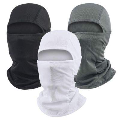 Balaclava Ski Mask for Men 3 Pack Full Face Mask Shiesty Ski Mask Women Motorcycle Summer Face Cover Sun Protection Football, Black White Grey