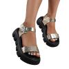 Flat Platform Sandals for Women Dressy,Open Toe Buckle Ankle Strap Espadrilles Flatform Wedge Casual Sandal view 4