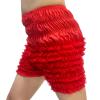 DRHOM Women Boxer Bloomers Shorts Ruffled Lace Dance Panties Sissy Pettipants Bloomers Frilly Shorts Underwear (Red, Large) view 3