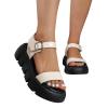 Flat Platform Sandals for Women Dressy,Open Toe Buckle Ankle Strap Espadrilles Flatform Wedge Casual Sandal view 3