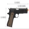 Army Armament Full Steel 1911 Gas Blowback Airsoft Pistol w/Silver Barrel -R31 view 2