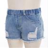 easyforever Kids Girls Ripped Denim Shorts Frayed Raw Hem Summer Shorty Shorts Elastic Waist Jean Shorts Blue 6-7 Years view 4