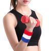 3pcs Striped Cotton Terry Cloth Sweatbands Set Stretchy Soft Headband & Wristbands Comfy Elastic Athletic Sports Band for Men Women Boys Girls, Running, Gym, Yoga, Working Out, Tennis view 4