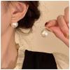 Erimberate Bohemian Pearl Bar Jacket Earrings Gold Horizontal Pearls Bar Earring Cluster Pearls Ear Jacket Earring Baroque Pearl Earrings Jewelry for Women view 2