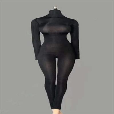 1/6th Sodier Clothes Black High-Elastic Tights Jumpsuits for 12" Femaleno Figure
