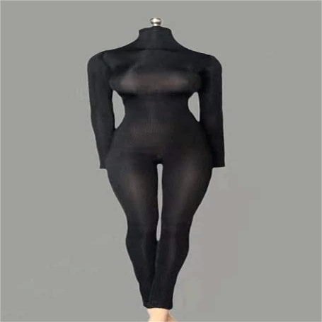 1/6th Sodier Clothes Black High-Elastic Tights Jumpsuits for 12" Femaleno Figure