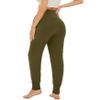 WiWi Women's Viscose from Bamboo Maternity Pants Soft Over The Belly Pregnancy Leggings High Waist Stretchy Bottoms S-XL, Dark Army Green, Small view 2