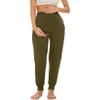 WiWi Women's Viscose from Bamboo Maternity Pants Soft Over The Belly Pregnancy Leggings High Waist Stretchy Bottoms S-XL, Dark Army Green, Small view 3