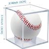 24 Pack Baseball Display Case, UV Protected Acrylic Boxes for Display,Clear Display Case Baseball Cube Memorabilia Showcase Autograph Ball Protector view 2