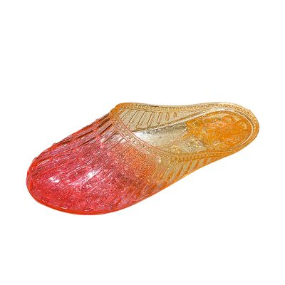 Womens Sandals Flat Beach Jelly Shoes Summer Trendy Close Toe Hollow Out Slip on Slides Dressy Casual Color Crystal Slipper Cute Outdoor Ladies Shoes Pink