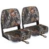 Leader Accessories A Pair of Camo Folding Fishing Boat Seat 2 Seats (Camo) view 1