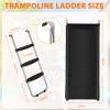 Fuliuna Universal Trampoline Ladder Slide kit, 3 Steps Wide Step Slide Ladder for Trampoline, Trampoline Accessories Include Slide and Ladder, Trampoline Slider for Children Kids Climb Up & Slide Down view 2