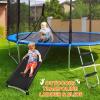 Fuliuna Universal Trampoline Ladder Slide kit, 3 Steps Wide Step Slide Ladder for Trampoline, Trampoline Accessories Include Slide and Ladder, Trampoline Slider for Children Kids Climb Up & Slide Down view 4
