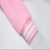 Women Cropped Varsity Jacket Retro Baseball Jacket Bomber Coat Streetwear Pink view 4