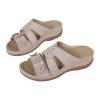 oiangi Orthopedic Sandals for Women Arch Support Summer Comfortable Wedge Fish Mouth Open Toe Flower Embroidery Slip on Slides Ladies Casual Shoes Slippers view 1