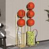 SEVEEZ Commercial Shelves Gold Basketball Racks for Balls/Umbrella/Tennis/Badminton Racket, Basketball Organizer Display Stand Equipment with Baskets (Size : 2 Tier) view 2