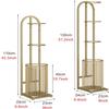 SEVEEZ Commercial Shelves Gold Basketball Racks for Balls/Umbrella/Tennis/Badminton Racket, Basketball Organizer Display Stand Equipment with Baskets (Size : 2 Tier) view 4