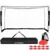 Storgem Soccer Goal,Soccer Net,Soccer Goals for Backyard,with Bow Frame,Collapsible Metal Base and 15 Training Cones (6x4Ft) view 1
