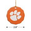 GRAPHICS & MORE Clemson University Primary Logo Porcelain Scalloped Holiday Christmas Tree Ornament - 2.8" (7.1 cm) view 3