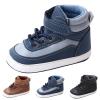Spring and Summer Children Infant Toddler Shoes Boys and Girls Sports Shoes Flat Bottom High Top Girls (Brown, 5 Infant) view 2