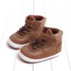 Spring and Summer Children Infant Toddler Shoes Boys and Girls Sports Shoes Flat Bottom High Top Girls (Brown, 5 Infant) view 3